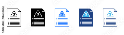 Penalty Icon Set With Multiple Style Collection 