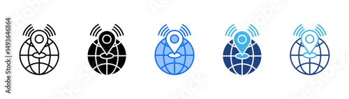 Ip Address Icon Set With Multiple Style Collection 