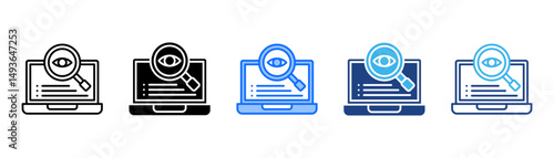 Observation Icon Set With Multiple Style Collection 