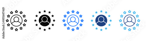 User Icon Set With Multiple Style Collection 