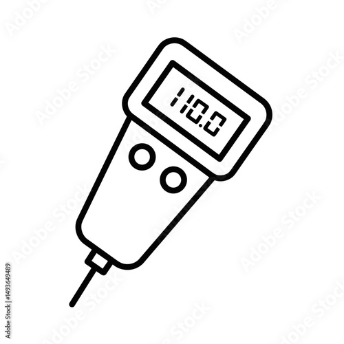 pH meter device for measuring acidity levels in the chemical industry icon  