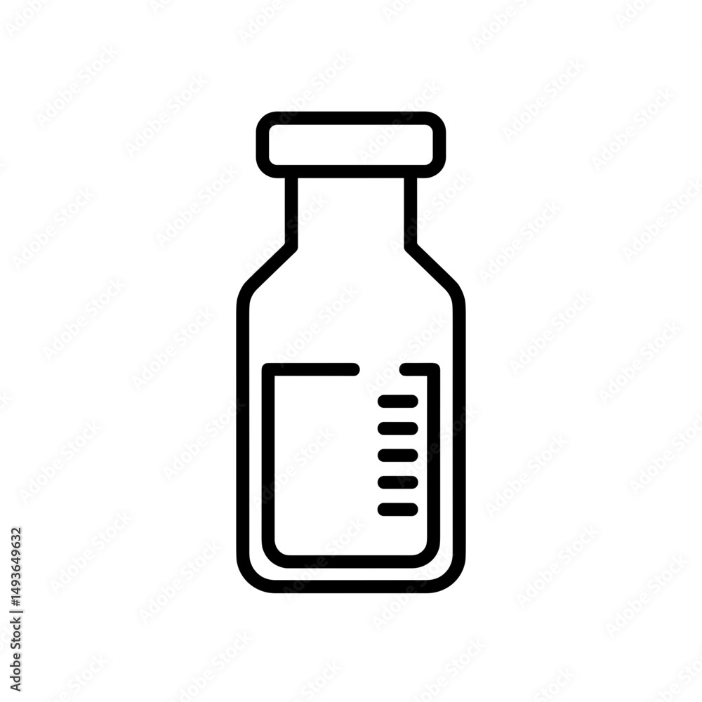 Liquid in a vial representing chemical industry icon concept Liquid in a vial representing chemical industry icon concept
