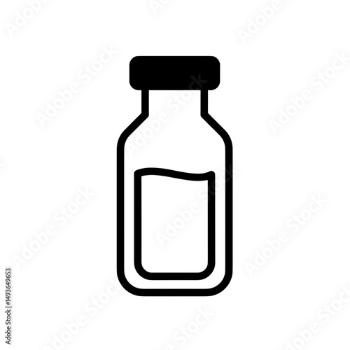 Liquid in a vial icon representing chemical industry concept  