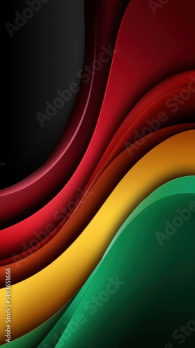 Celebration of Juneteenth with vibrant colors representing freedom and heritage in abstract art form