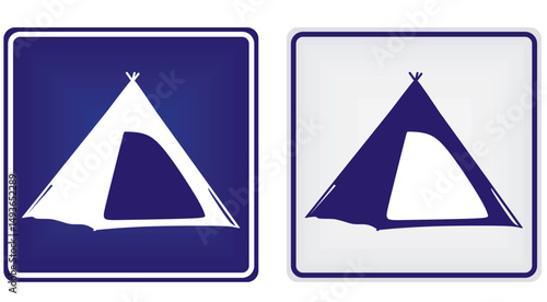 Camp traffic sign. vector illustration