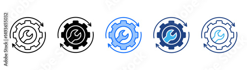 Automation Icon Set With Multiple Style Collection 