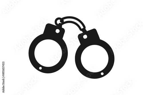 Handcuffs silhouette Vector bundle  illustration, Handcuffs silhouette