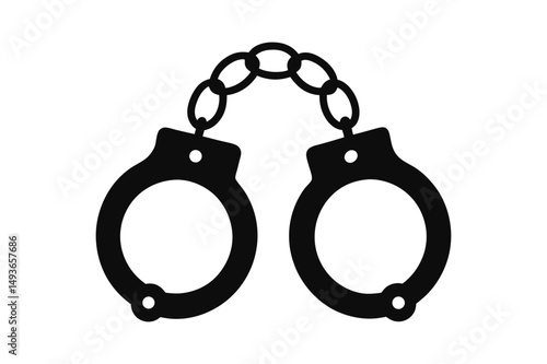 Handcuffs silhouette Vector bundle  illustration, Handcuffs silhouette