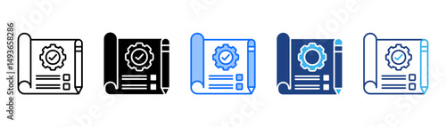 Project Icon Set With Multiple Style Collection 