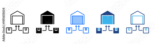 Reverse Icon Set With Multiple Style Collection 