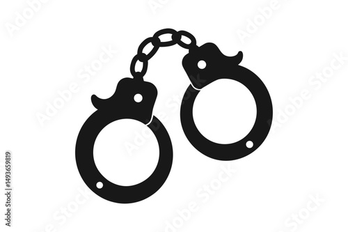 Handcuffs silhouette Vector bundle  illustration, Handcuffs silhouette