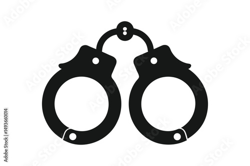 Handcuffs silhouette Vector bundle  illustration, Handcuffs silhouette
