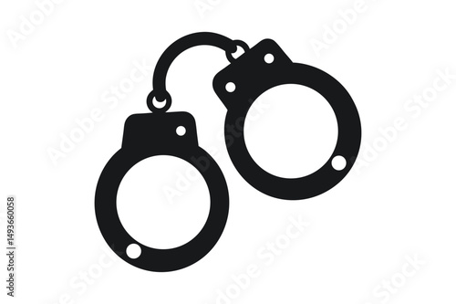Handcuffs silhouette Vector bundle  illustration, Handcuffs silhouette