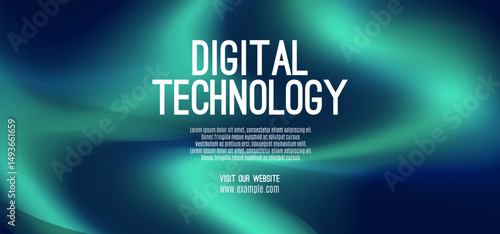 Digital technology internet network speed connection blue green background, cyber nano information, abstract communication, innovation future tech data, Ai big data lines dots, illustration vector 3d