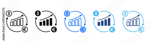 Arbitrage Icon Set With Multiple Style Collection 