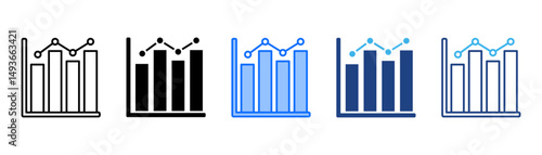 Chart Icon Set With Multiple Style Collection 