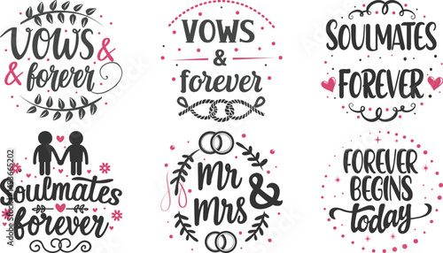 Elegant Wedding Sayings and Soulmate Lettering