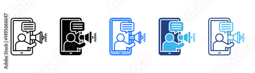 Influencer Icon Set With Multiple Style Collection 