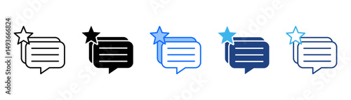 Testimonial Icon Set With Multiple Style Collection 