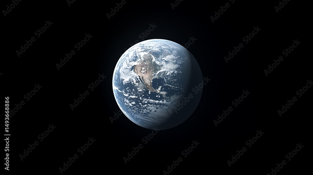 Naklejka premium Earth with Transparent Background