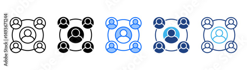 Social Reach Icon Set With Multiple Style Collection 