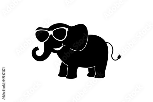 elephant cartoon isolated on white