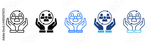 Retention Icon Set With Multiple Style Collection 