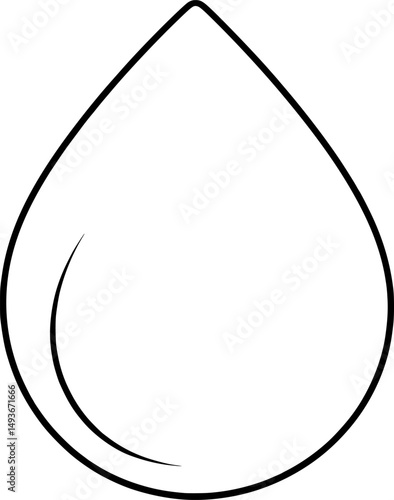 water drop line art silhouette vector illustration
