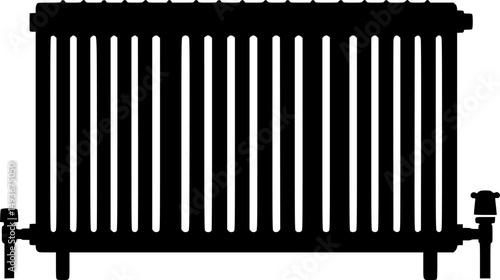 radiator line art silhouette vector illustration
