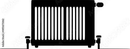 radiator line art silhouette vector illustration
