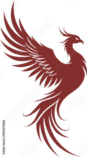 Fenix line art silhouette vector illustration
