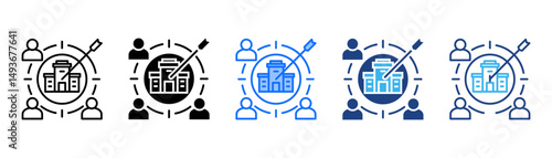 Target Icon Set With Multiple Style Collection 