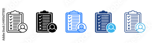 Evaluation Icon Set With Multiple Style Collection 