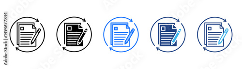 Renewal Icon Set With Multiple Style Collection 