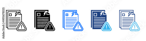 Damage Icon Set With Multiple Style Collection 