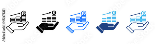 Investment Icon Set With Multiple Style Collection 