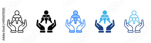 Ownership Icon Set With Multiple Style Collection 