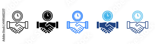 Commitment Icon Set With Multiple Style Collection 