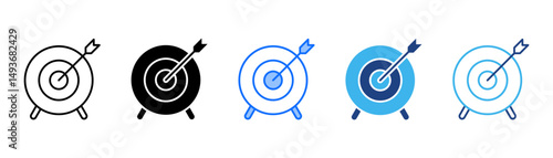 Goals Icon Set With Multiple Style Collection 