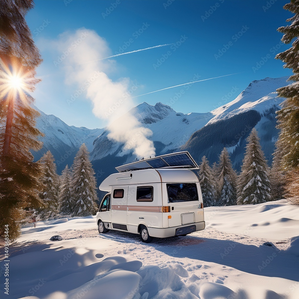 Autarkes Winterleben im Wohnmobil – Stille im verschneiten Tal Autarkes Winterleben im Wohnmobil – Stille im verschneiten Tal