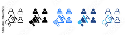 Outreach Icon Set With Multiple Style Collection 