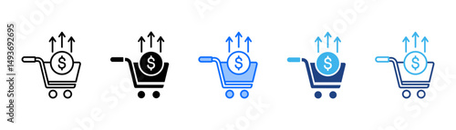 Upselling Icon Set With Multiple Style Collection 