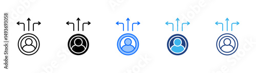 Guidances Icon Set With Multiple Style Collection 