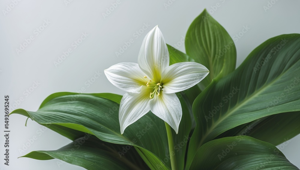 Obraz premium Trillium grandiflorum Flower Separate on Background