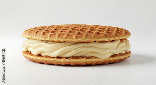 Wallpaper Mural Waffle Ice Cream Sandwich Isolated on White Background Summer Dessert Sweet Treat Indulgence Delightful Refreshment Decadent Snack Food Photography Gourmet Culinary Torontodigital.ca