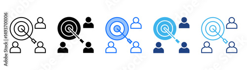 Goal Icon Set With Multiple Style Collection 