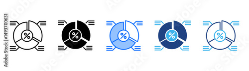 Quota Icon Set With Multiple Style Collection 
