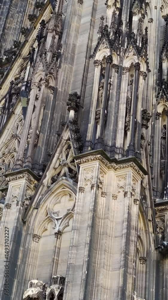 Hyperlapse of Cologne Cathedral. Cologne Cathedral in Germany (Kölner Dom). Hyperlapse of Cologne Cathedral. Cologne Cathedral in Germany (Kölner Dom).