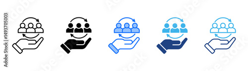 Retention Icon Set With Multiple Style Collection 