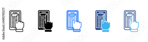 Usability Icon Set With Multiple Style Collection 